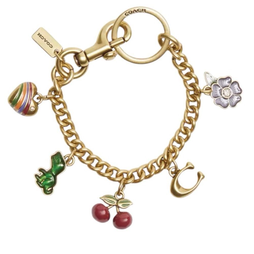 Coach Gold Motif Bag Charm New